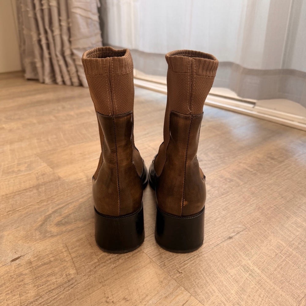 See by Chloe women’s Brown Leather Ankle Chelsea Boots size 37 - Picture 3 of 8